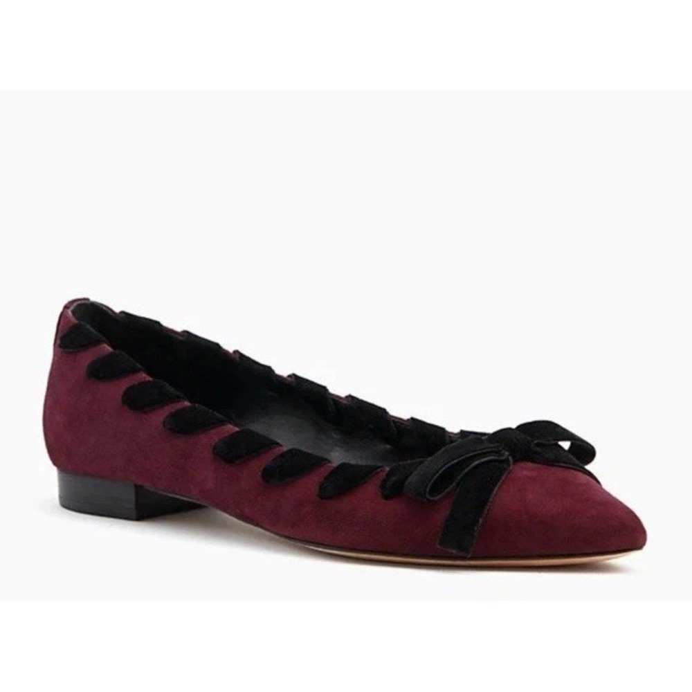 KATE SPADE KALANI Deep Cherry Burgundy Flat Shoes Women's US Size 8M